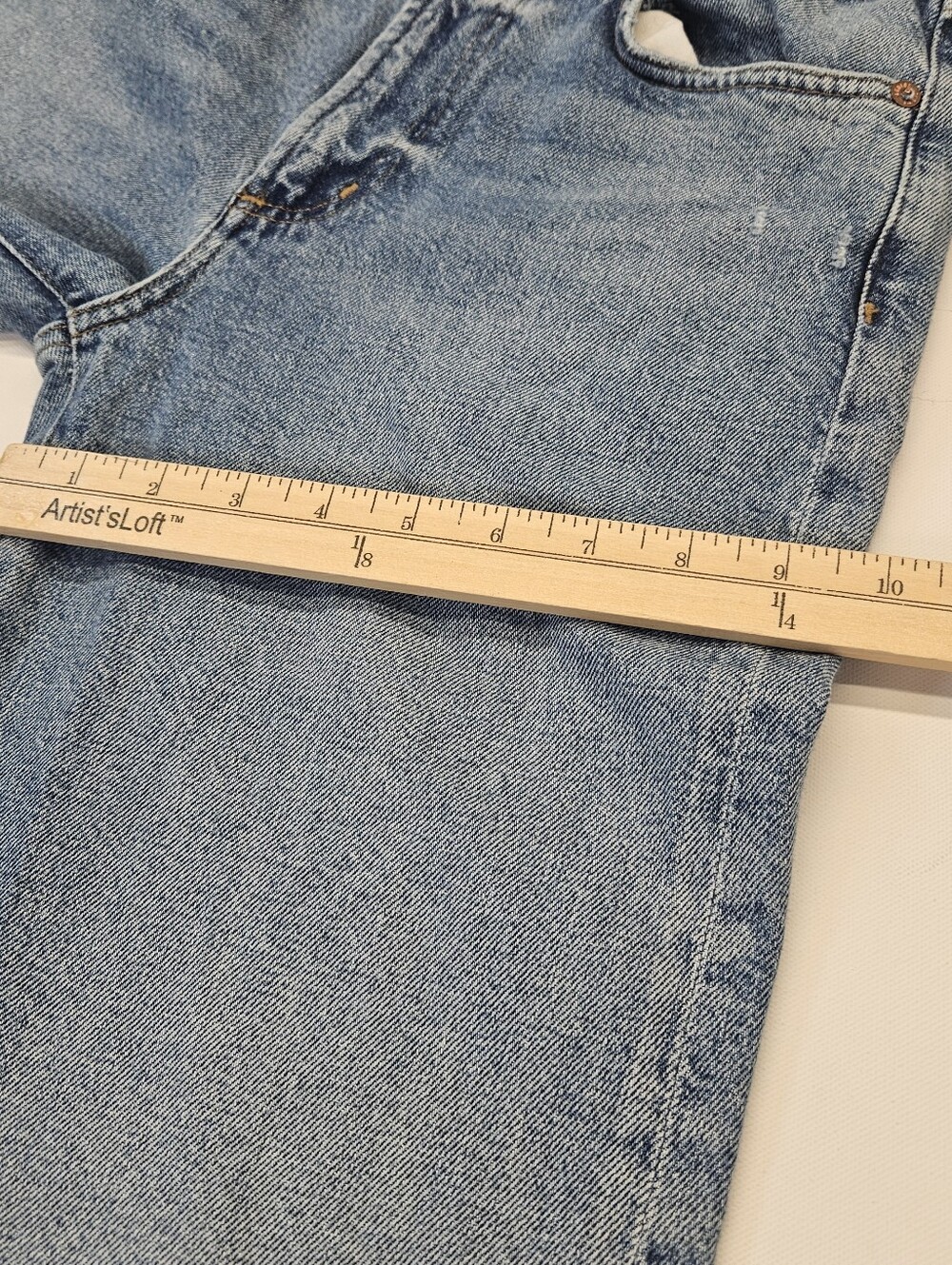 AGOLDE Jeans Womens 25 Blue High Rise Straight Light Wash Faded Denim - Picture 5 of 10
